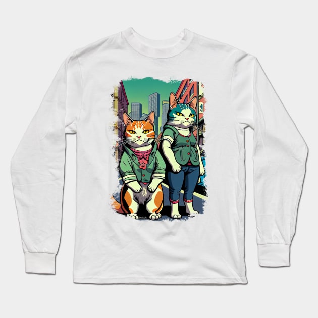 A Cat Brothers Long Sleeve T-Shirt by Holycat